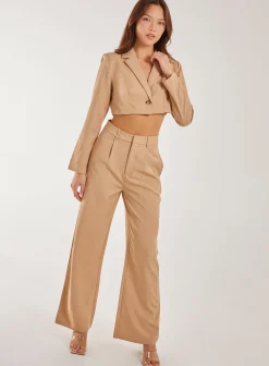 Pinstripe Cropped Blazer