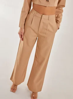 Pinstripe Wide Leg Trousers