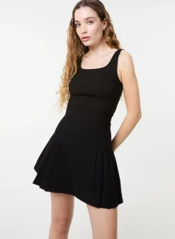 Pleated Mini Dress