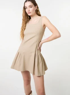 Pleated Mini Dress