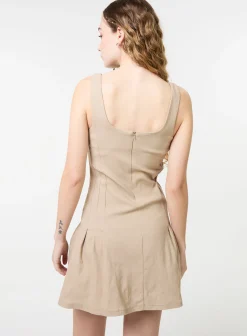 Pleated Mini Dress