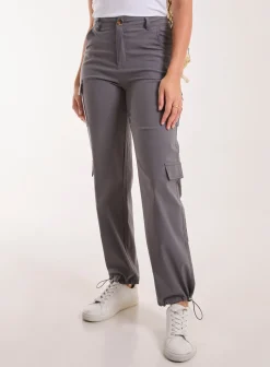 Pocket Detail Wide Leg Cargo Pants