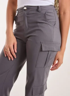 Pocket Detail Wide Leg Cargo Pants