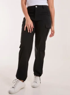 Pocket Detail Wide Leg Cargo Pants