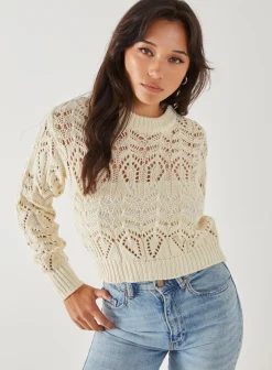Pointelle Knit Crop Jumper