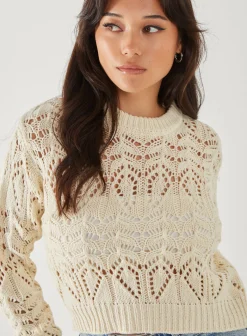 Pointelle Knit Crop Jumper