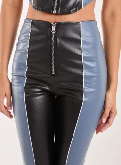 PU Flared Trousers