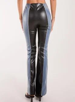 PU Flared Trousers