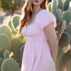 Puff Sleeve Mini Dress with Shorts
