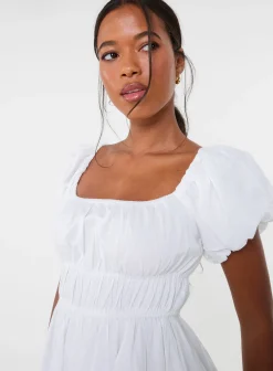 Puff Sleeve Mini Dress with Shorts
