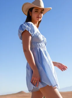 Puff Sleeve Mini Dress with Shorts