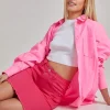 Raw Edge Denim Mini Skirt