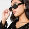 Rectangle Gold Detail Sunglasses