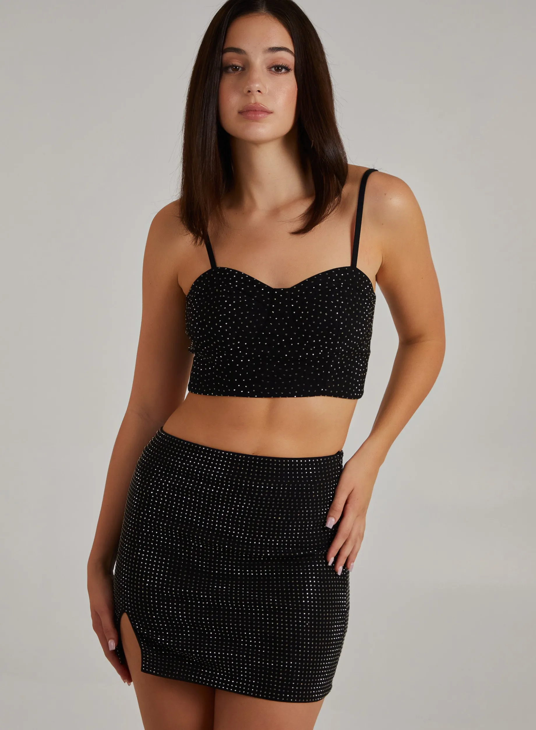 Rhinestone Corset Top