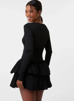Rib Dress With RaRa Skirt