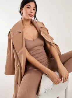 Ribbed Bodycon Unitard All in One