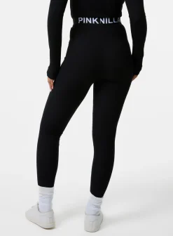 Ribbed Leggings With Logo Band