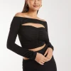 Ripple Letterbox Long Sleeve Top