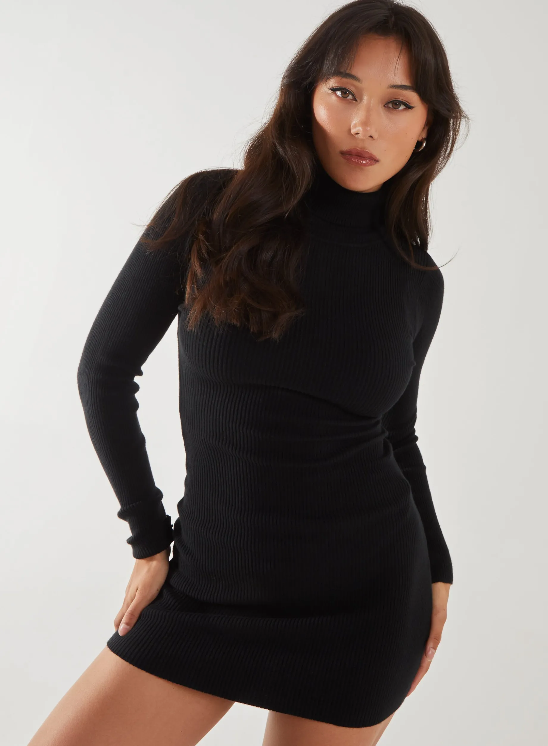 Roll Neck Mini Dress