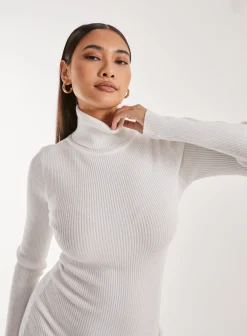 Roll Neck Mini Dress