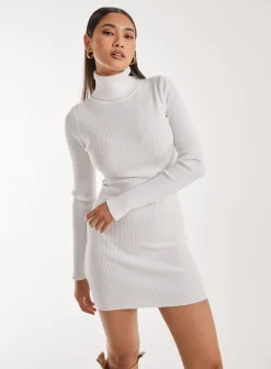 Roll Neck Mini Dress