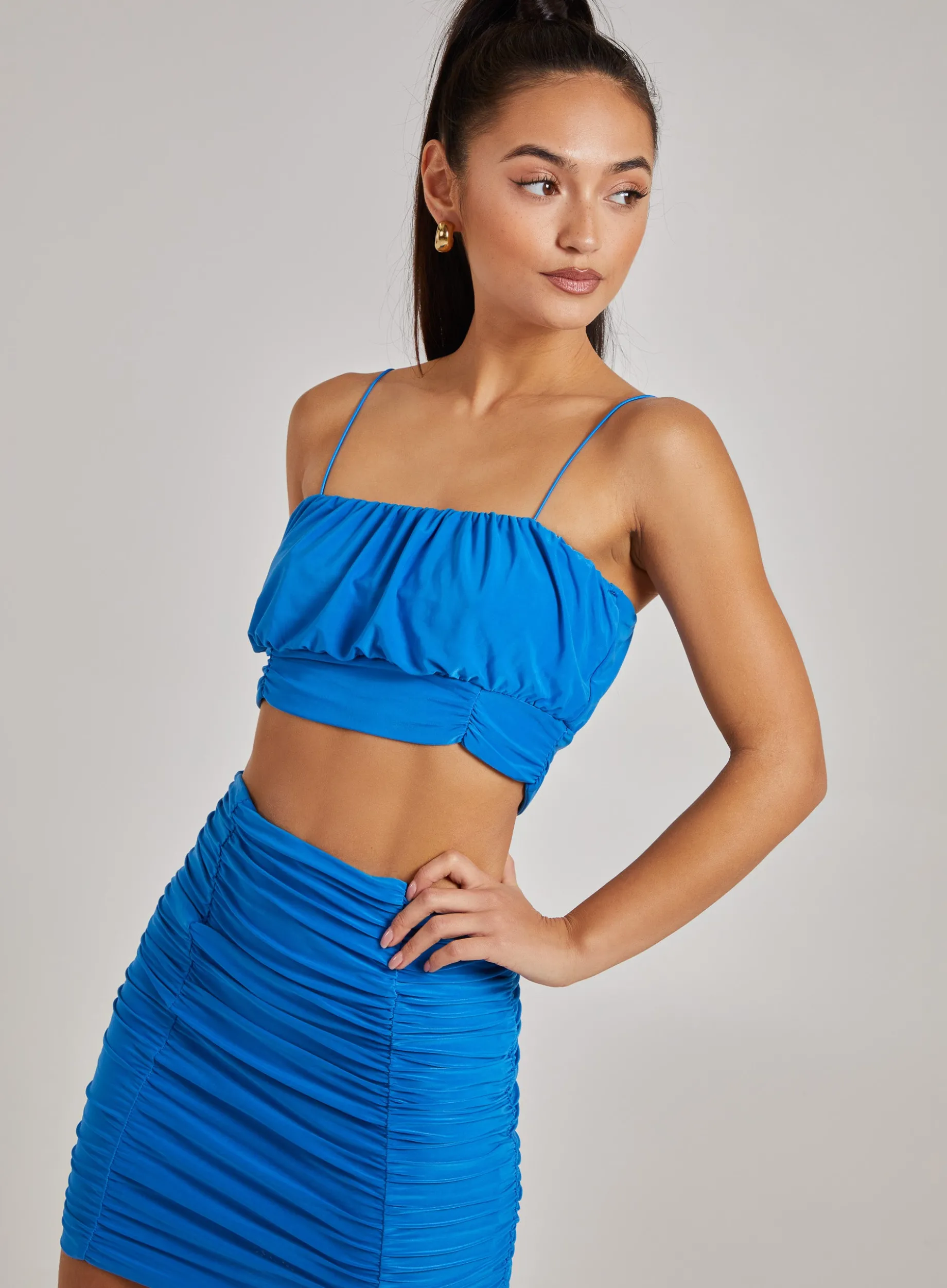 Ruched Slinky Cami Top