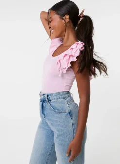 Ruffle Sleeve Bodysuit