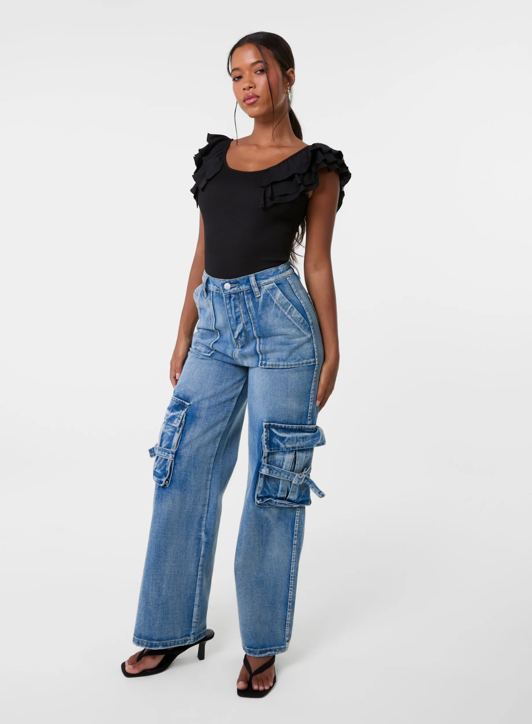 Ruffle Sleeve Bodysuit