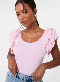 Ruffle Sleeve Bodysuit