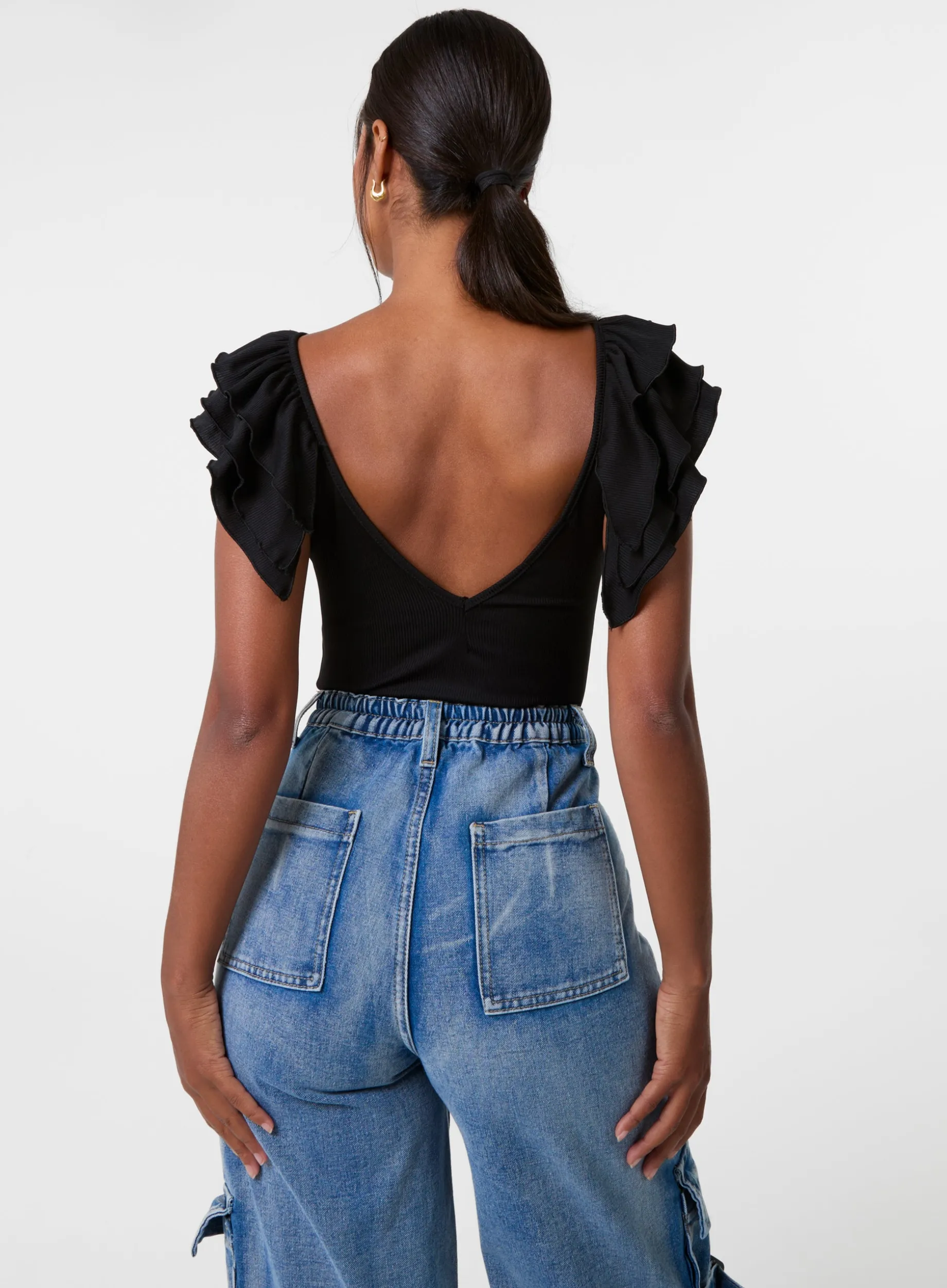 Ruffle Sleeve Bodysuit
