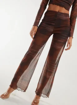 Saturn Mesh Flare Trousers