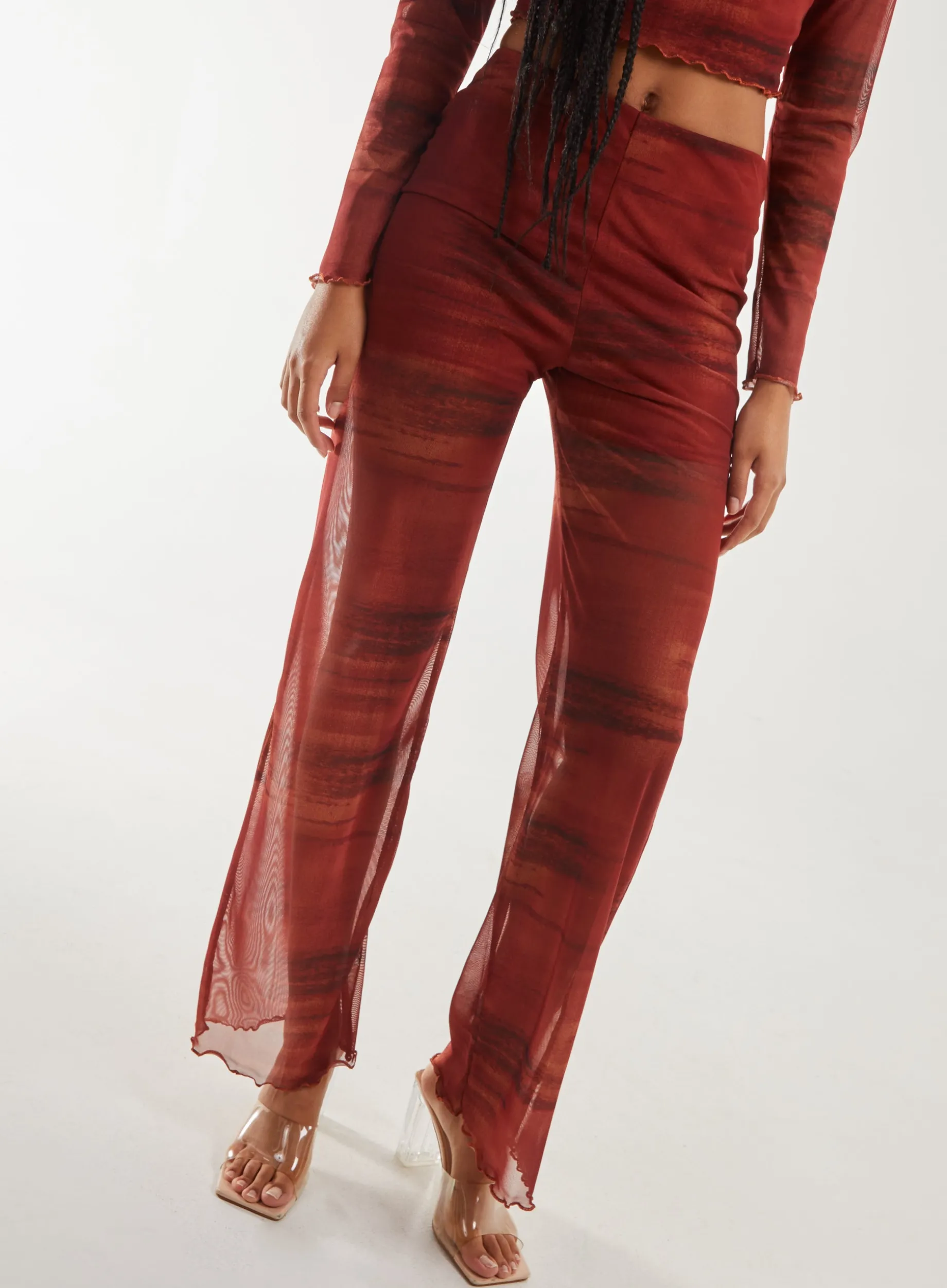 Saturn Mesh Flare Trousers