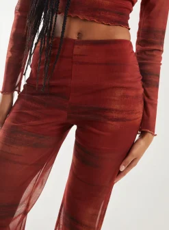 Saturn Mesh Flare Trousers