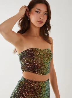 Sequin Corset Top