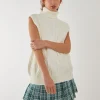 Sleeveless Knit Turtleneck