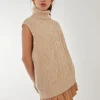 Sleeveless Knit Turtleneck