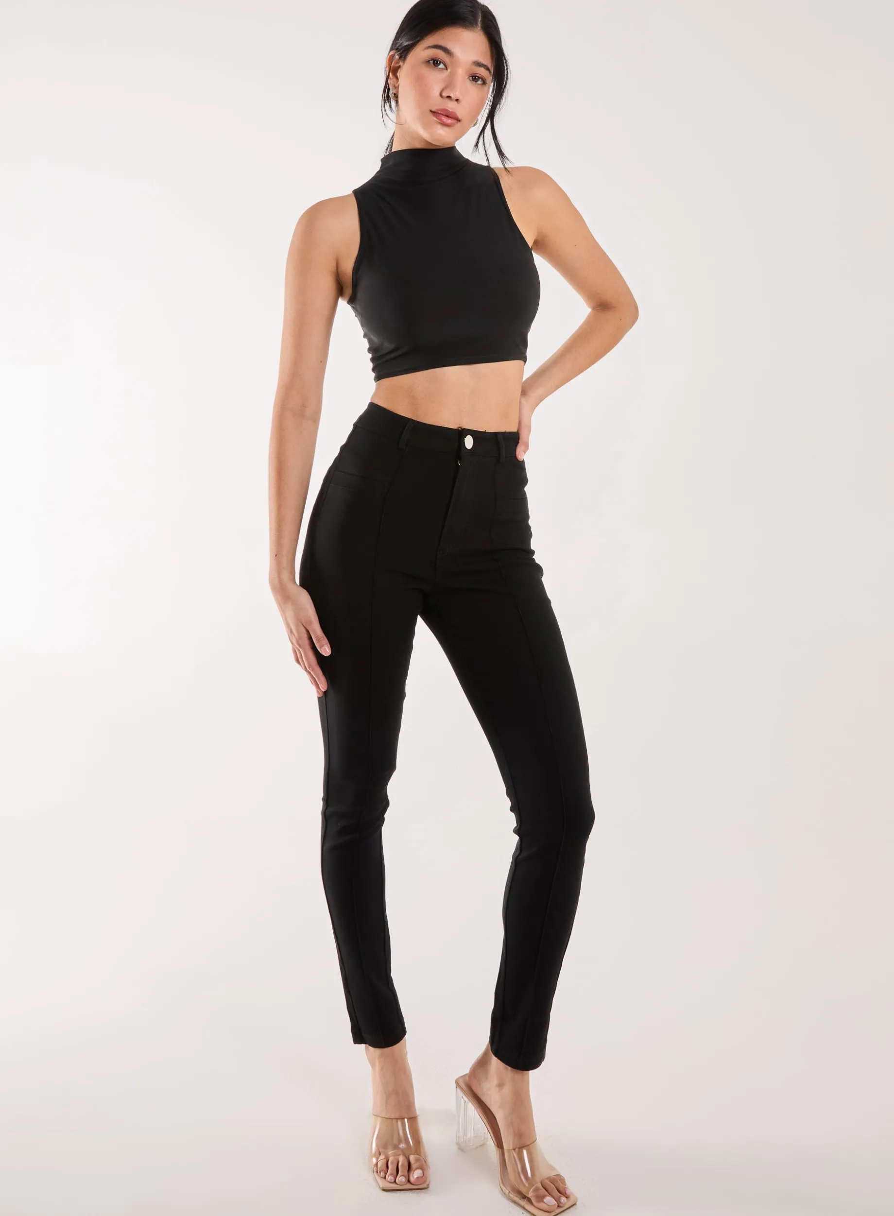 Slim Fit Seam Detail Trousers