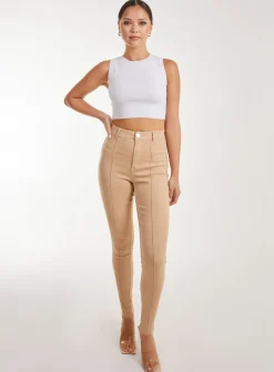 Slim Fit Seam Detail Trousers