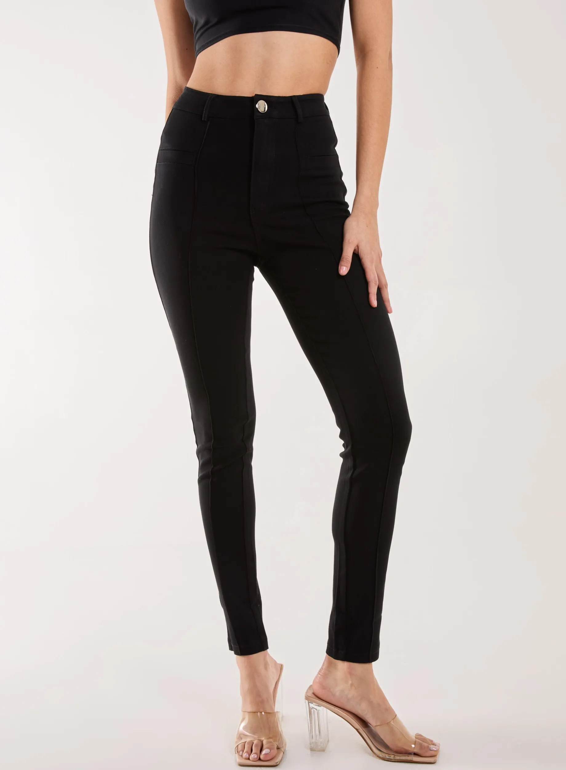 Slim Fit Seam Detail Trousers