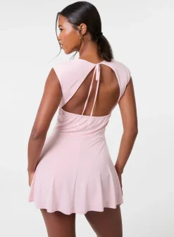 Slinky Open Back Mini Flippy Playsuit