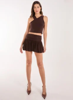 Slinky Puffball Mini Skirt