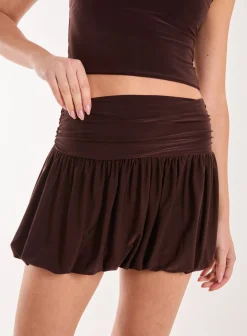 Slinky Puffball Mini Skirt