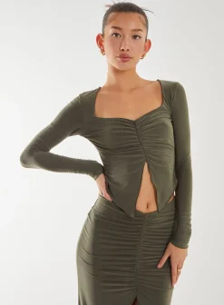 Slinky Ruched Butterfly Top