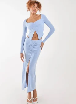 Slinky Ruched Butterfly Top