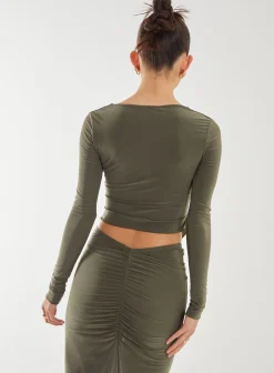 Slinky Ruched Butterfly Top