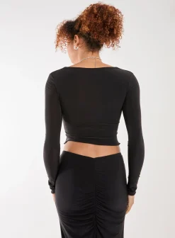 Slinky Ruched Butterfly Top