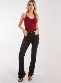 Slinky Twist Front Bodysuit