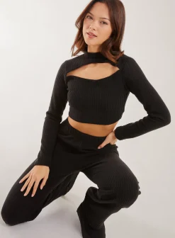 Soft Brushed Letterbox Long Sleeve Top