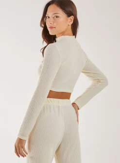 Soft Brushed Letterbox Long Sleeve Top