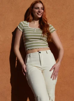 Straight Leg Multi Pockets Cargo Trousers